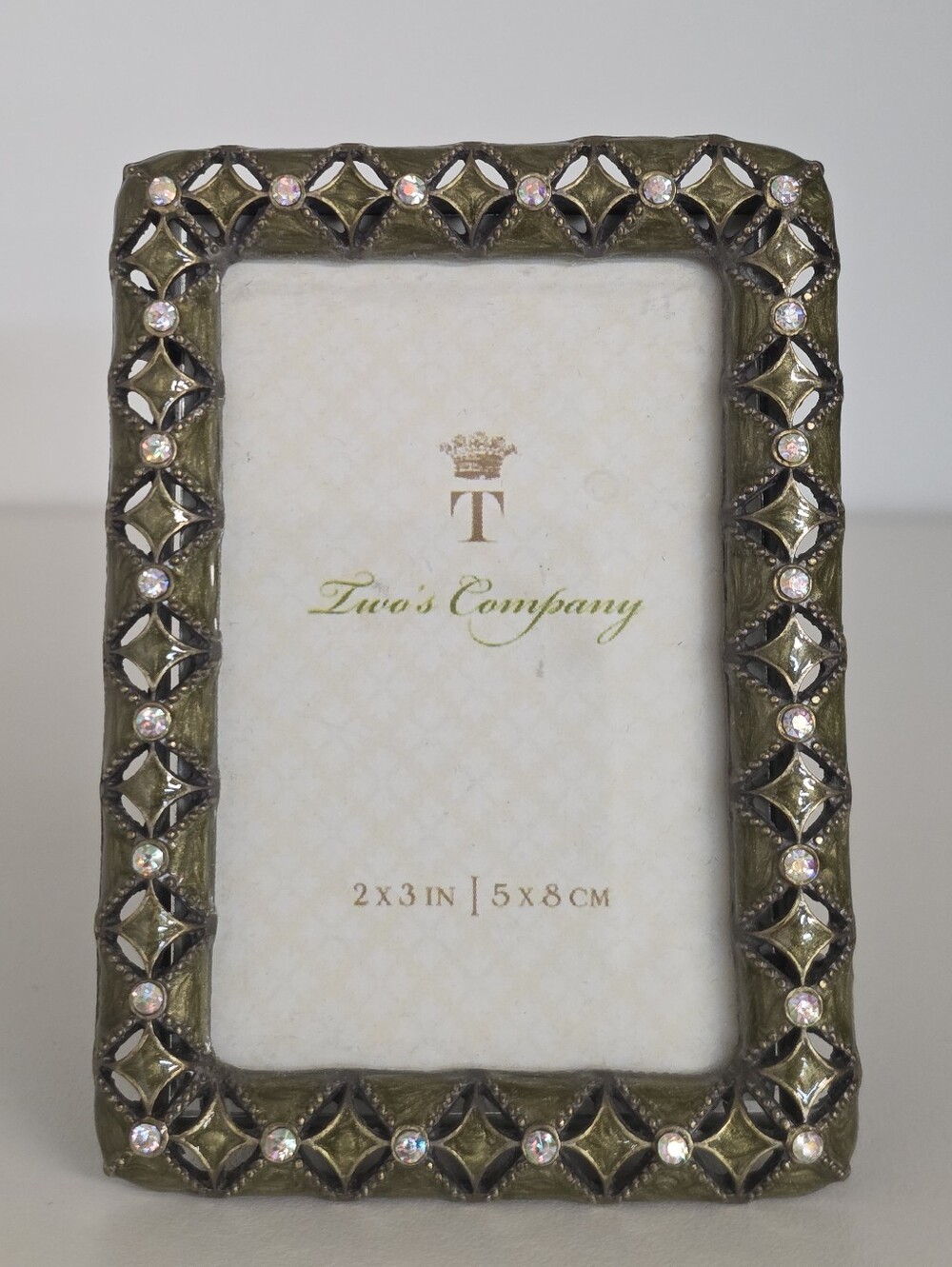 Two's Company Swarovski Bejeweled Enamel Mini Frame